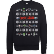 Dc Comics Suicide Squad Character Faces Black Christmas Sweatshirt L dc comics kopen in de aanbieding