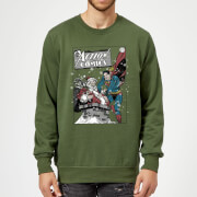 Dc Comics Originals Superman Action Green Christmas Sweatshirt S dc comics kopen in de aanbieding