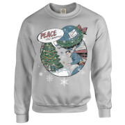 Dc Comics Originals Superman Peace On Earth Grey Christmas Sweatshirt M dc comics kopen in de aanbieding