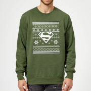 Dc Comics Originals Superman Knit Green Christmas Sweatshirt Xxl dc comics kopen in de aanbieding