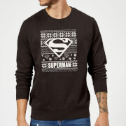 Dc Comics Dc Superman Christmas Knit Logo Black Sweatshirt S dc comics kopen in de aanbieding