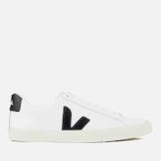 Image of Veja Men's Esplar Leather Trainers - Extra White/Black - UK 7