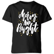 Merry And Bright Kids T Shirt Black 9 10 Years the christmas collection kopen in de aanbieding