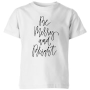 Be Merry And Bright Kids T Shirt White 9 10 Years the christmas collection kopen in de aanbieding