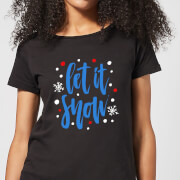 By Iwoot Let It Snow Womens T Shirt Black 5Xl by iwoot kopen in de aanbieding