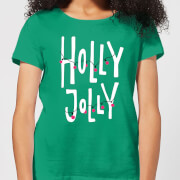 Holly Jolly Womens T Shirt Kelly Green S the christmas collection kopen in de aanbieding