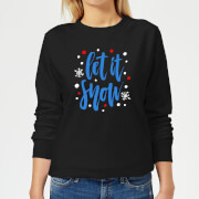 Let It Snow Womens Sweatshirt Black Xxl the christmas collection kopen in de aanbieding