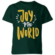 Joy To The World Kids T Shirt Forest Green 7 8 Years the christmas collection kopen in de aanbieding