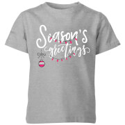 Seasons Greetings Kids T Shirt Grey 3 4 Years the christmas collection kopen in de aanbieding
