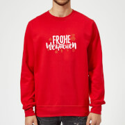 Pull de Noël Homme Frohe Weihnachten - Rouge - S - Rouge