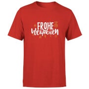 Frohe Weihnachten T-Shirt - Red - S - Rot