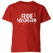 Frohe Weihnachten Kids T Shirt Red 9 10 Years the christmas collection kopen in de aanbieding