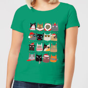 Christmas Cats Womens T Shirt Kelly Green M the christmas collection kopen in de aanbieding