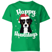 Happy Howlidays Kids T Shirt Kelly Green 11 12 Years the christmas collection kopen in de aanbieding