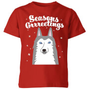 Seasons Grrreetings Kids T Shirt Red 9 10 Years the christmas collection kopen in de aanbieding