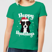 Happy Howlidays Womens T Shirt Kelly Green M the christmas collection kopen in de aanbieding