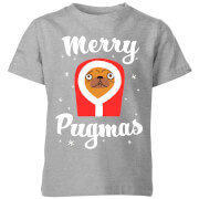 Merry Pugmas Kids T Shirt Grey 7 8 Years the christmas collection kopen in de aanbieding