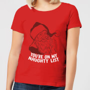 Youre On My Naughty List Womens T Shirt Red Xl the christmas collection kopen in de aanbieding
