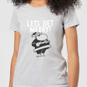 By Iwoot Lets Be Merry Womens T Shirt Grey 3Xl by iwoot kopen in de aanbieding