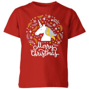 Unicorn Christmas Kids T Shirt Red 9 10 Years the christmas collection kopen in de aanbieding