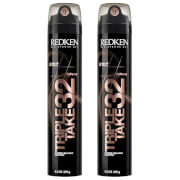 Dúo de lacas Triple Take 32 Extreme High-Hold de Redken (2 x 200 ml)