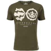 T-Shirt Homme Unsteady Crosshatch - Vert Kaki - S - Vert Citron