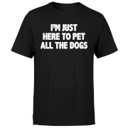 By Iwoot Im Just Here To Pet The Dogs T Shirt Black 5Xl by iwoot kopen in de aanbieding