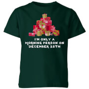 Im Only A Morning Person Kids T Shirt Forest Green 11 12 Years the christmas collection kopen in de aanbieding