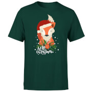 Christmas Fox Hello T Shirt Forest Green S the christmas collection kopen in de aanbieding