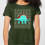 Stegosantahats Womens T Shirt Forest Green Xl the christmas collection kopen in de aanbieding