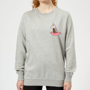 By Iwoot Christmas Unicorn Pocket Womens Sweatshirt Grey 3Xl by iwoot kopen in de aanbieding