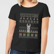 Fa La La La Llama Womens T Shirt Black Xxl the christmas collection kopen in de aanbieding