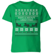 Meowy Christmas Kids T Shirt Kelly Green 5 6 Years the christmas collection kopen in de aanbieding