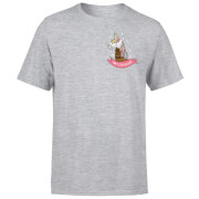 Christmas Unicorn Pocket T Shirt Grey S the christmas collection kopen in de aanbieding
