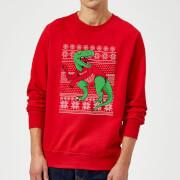 T Rex Sleeves Sweatshirt Red Xl the christmas collection kopen in de aanbieding