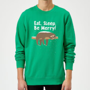 Eat Sleep Be Merry Sweatshirt Kelly Green M the christmas collection kopen in de aanbieding Eat Sleep Be Merry Sweatshirt Kelly Green M the christmas collection kopen in de aanbieding