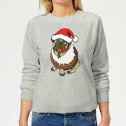 By Iwoot Christmas Puggin Womens Sweatshirt Grey 4Xl by iwoot kopen in de aanbieding