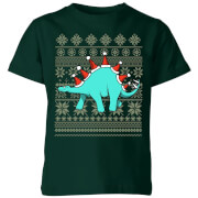 Stegosantahats Kids T Shirt Forest Green 7 8 Years the christmas collection kopen in de aanbieding