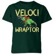 Veloci Wraptor Kids T Shirt Forest Green 3 4 Years the christmas collection kopen in de aanbieding