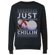 Pull de Noël Femme Just Chillin - Noir - S - Noir