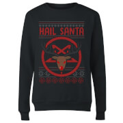 Hail Santa Womens Sweatshirt Black S the christmas collection kopen in de aanbieding