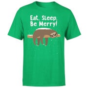 Eat, Sleep, Be Merry T-Shirt - Kelly Green - S - Kelly Green
