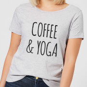 Image of Coffee and Yoga Women's T-Shirt - Grey - 3XL - Grey