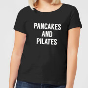 Pancakes And Pilates Womens T Shirt Black Xs fitness and loungewear kopen in de aanbieding