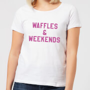Image of Waffles and Weekends Women's T-Shirt - White - 3XL - White
