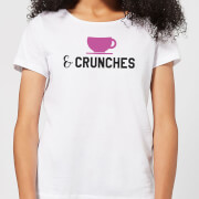 Image of Coffee and Crunches Women's T-Shirt - White - 3XL - White