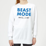 Image of Beast Mode On Women's Sweatshirt - White - 3XL - White