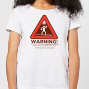 The Dad Collection Warning Dancing Womens T Shirt White S the dad collection kopen in de aanbieding