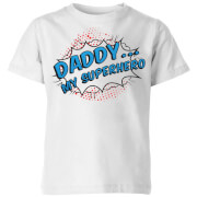 Daddy My Superhero Kids T-Shirt - White - 3-4 ans - Blanc