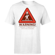 The Dad Collection Warning Dancing T Shirt White S the dad collection kopen in de aanbieding